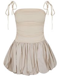 Amy Lynn - Neutrals Alexa Milk Puffball Ultra Mini Dress - Lyst
