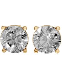 Aya Fine Jewelry - Round Lab Diamond Solitaire Stud Earrings - Lyst