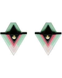 Gissa Bicalho - Handmade Acrylic Earring Kuntur P / Green - Lyst