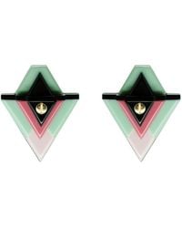 Gissa Bicalho - Handmade Acrylic Earring Kuntur P / Green - Lyst