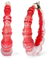 Gold & Honey - Bamboo Illusion Hoop Earrings - Lyst