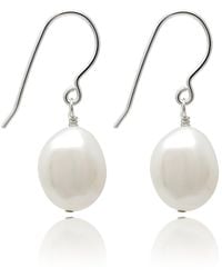 Kiri & Belle - Willow Sterling Baroque Pearl Hook Earrings - Lyst