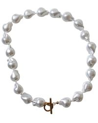 FV Jewellery - Steel Me Baroque Pearl & Necklace - Lyst