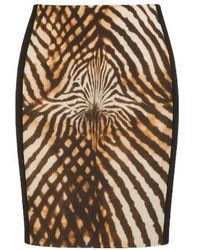 Conquista - Animal Print Fitted Skirt - Lyst