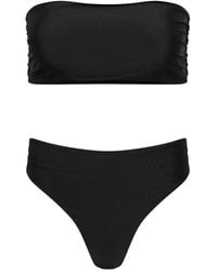 Playaluxe - Capri Ruched Bandeau Bikini Set - Lyst
