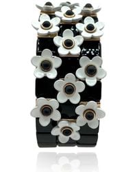 Michael Nash Jewelry - Grazia And Floral Enamel Elasticized Bracelets - Lyst