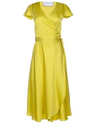 Roses Are Red - Doris Midi Wrapdress - Lyst
