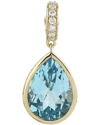 Artisan - 18K Topaz & Diamond Pear Drop Pendant - Lyst