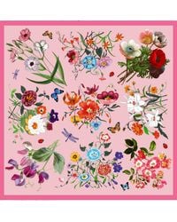 Lazyjack Press - La Vie En Rose Italian Silk Scarf - Lyst