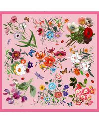 Lazyjack Press - La Vie En Rose Italian Silk Scarf - Lyst