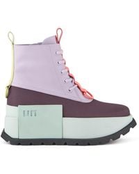 United Nude - Vegetan Leather Rubber Coated Nylon Lace-Up Boots - Lyst