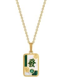 Karma and Luck - Prosperity Dragon Multi-Stone Mahjong Necklace - Lyst