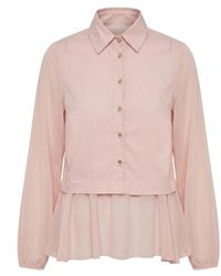 James Lakeland - Pale Contrast Hem Blouse - Lyst