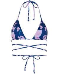 Veroni Swim - Lunar Petal Wrap Around Straps Bikini Top - Lyst