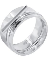 Wolf and Zephyr - Bar Style Stacker Ring Set Sterling Silver - Lyst