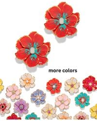 The Pink Reef - Large Jewel Box Floral Earrings - Lyst