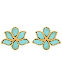 Opium Jewels - Water Lotus Studs - Lyst