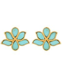 Opium Jewels - Water Lotus Studs - Lyst