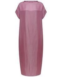Silk and Bears - Seraphine Dusty Rose Hand-Dyed Silk Kaftan Maxi Dress - Lyst