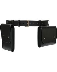 Haute Cuir - Leather Double Belt Bag - Lyst