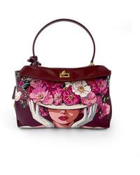 Maison Rubaiyat - Henriette Hand-Painted Leather Shoulder Bag – Flower Hat - Lyst