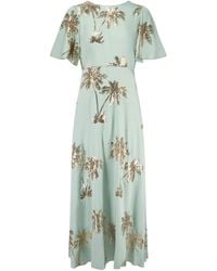 Traffic People - Palms Of Light Sequin Rene Maxi Dress - Lyst