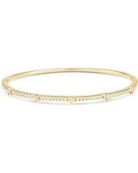 SHYMI - Thin Pave Bangle With Star - Lyst