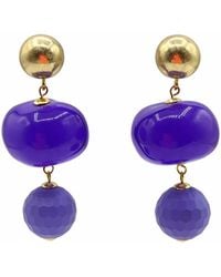 Michael Nash Jewelry - Analise Triple Resin Drop Pierced Earrings - Lyst