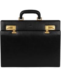 Time Resistance - Leather Attaché Case Briefcase - Lyst