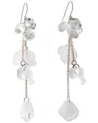 Laura Daili - Neutrals Glass Dew Cascade Earrings - Lyst