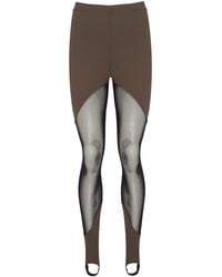 No'design - Asymmetric Cut Elastic Hem Khaki Leggings - Lyst