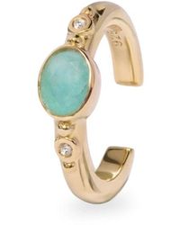 Zohreh - Amazonite & Sapphire Ear Cuff 14K Vermeil - Lyst