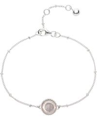 Auree - Barcelona Silver October Birthstone Bracelet Rose Quartz - Lyst