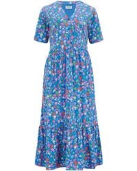 Sugarhill - Heather Jersey Midi Smock Dress , Rainbow Floral - Lyst
