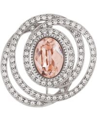 Grosse - Vintage Rose & Clear Crystal Statement Brooch, Series Trésor - Lyst