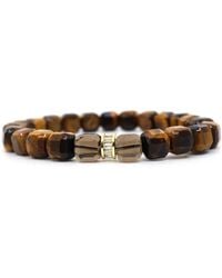 Shar Oke - Tiger's Eye & Smoky Quartz Bracelet - Lyst