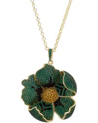 LÁTELITA London - Poppy Pendant Necklace Gold Emerald Green Cz - Lyst
