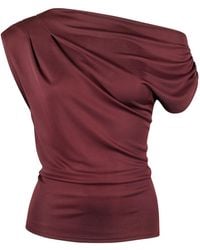 Me & Thee - Knuckle Down Claret Drop Shoulder Top - Lyst
