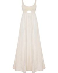 Pcfg - Neutrals Daydreamers Strappy Maxi Dress With Knit Top - Lyst