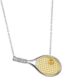 Spero London - Sterling Tennis Racket Necklace - Lyst