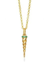 Myrto Katramadou Jewellery - Unicorn Whisper – Necklace 18K-Plated 925 Emerald - Lyst
