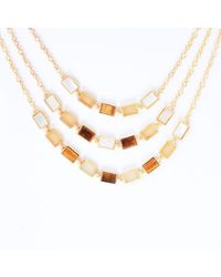 Lila Rasa - Earthy Tone Triple Layer Necklace - Lyst