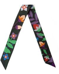 Jessie Zhao New York - Silk Skinny Scarf Of Night Garden - Lyst