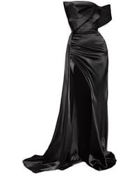 Moda Glam - Vienna Statement Bow Gown With Sash - Lyst