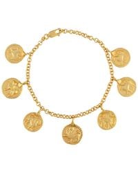 Opium Jewels - Vintage Charm Bracelet With Shiva Dog & Durga Lion Charms - Lyst
