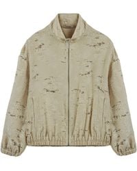 Nocturne - Jacquard Bomber Jacket - Lyst