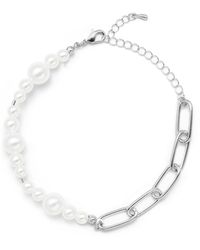 Undefined Jewelry - Pearl Clip Chain Mix Bracelet Mmrz - Lyst