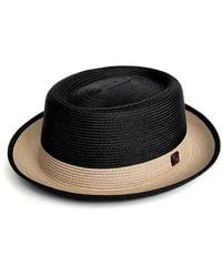 Dasmarca Hats - Dasmarce Bobby Retro Short Brim Summer Porkpie – Carbon - Lyst