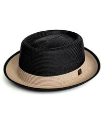 Dasmarca Hats - Dasmarce Bobby Retro Short Brim Summer Porkpie – Carbon - Lyst