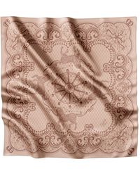 Lamberty Munich X Katchmagic London - Horse Festivity Pastel- Midi Silk Scarf - Lyst